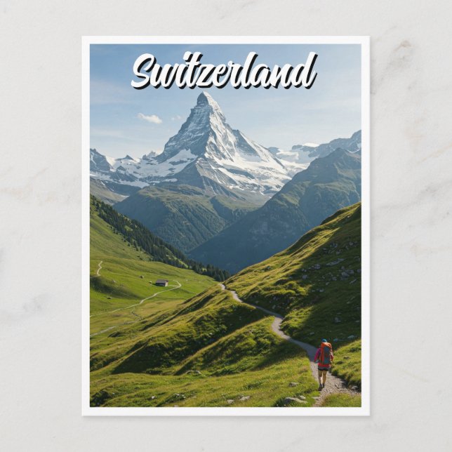 Carte Postale Randonnée Suisse Matterhorn (Devant)