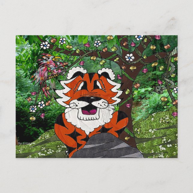 Carte Postale Randonner Notre Planète Eco-Team Tgrr Tiger Vêteme (Devant)