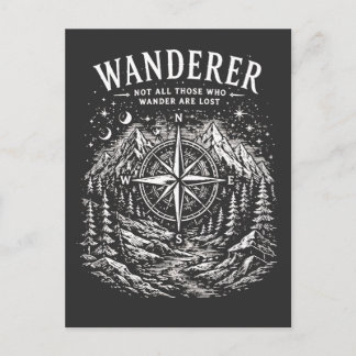 Carte Postale Randonneur – Les vagabonds ne sont pas tous perdus