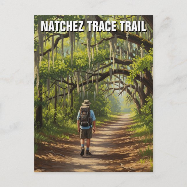 Carte Postale Randonneur sur Natchez Trace Trace Trace (Devant)