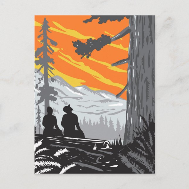 Carte Postale Randonneurs dans le parc d'État de Jedediah Smith  (Devant)