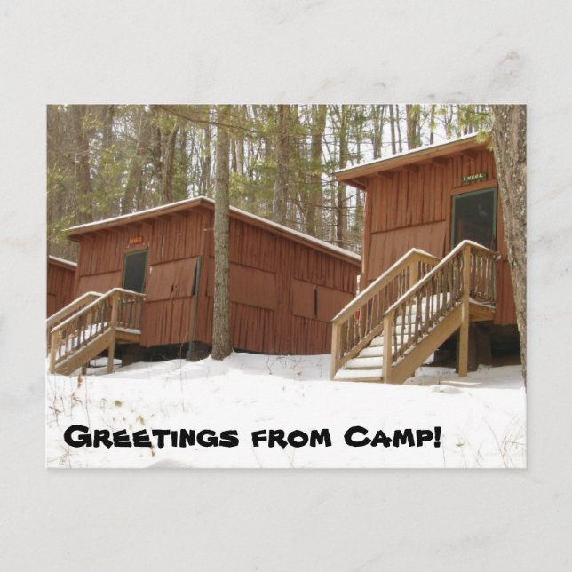 Carte Postale Rangée cabine en hiver ! (Devant)