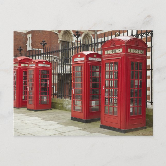 Carte Postale Rangée de cabines téléphoniques à l'arrière du Roy (Devant)