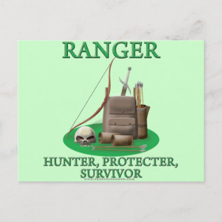 Carte Postale Ranger : Chasseur, Protecteur, Survivant