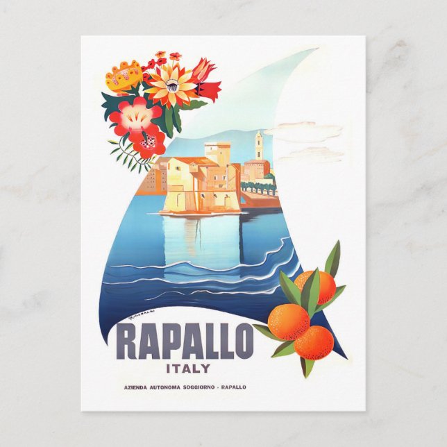 Carte Postale Rapallo Italie voyage millésime (Devant)