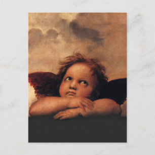 Carte Postale Raphael Cherubs Sistine Madonna 2 Anges