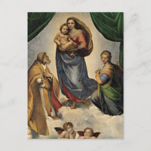 Carte Postale Raphael - La Madone Sixtine