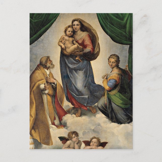 Carte Postale Raphael - La Madone Sixtine (Devant)