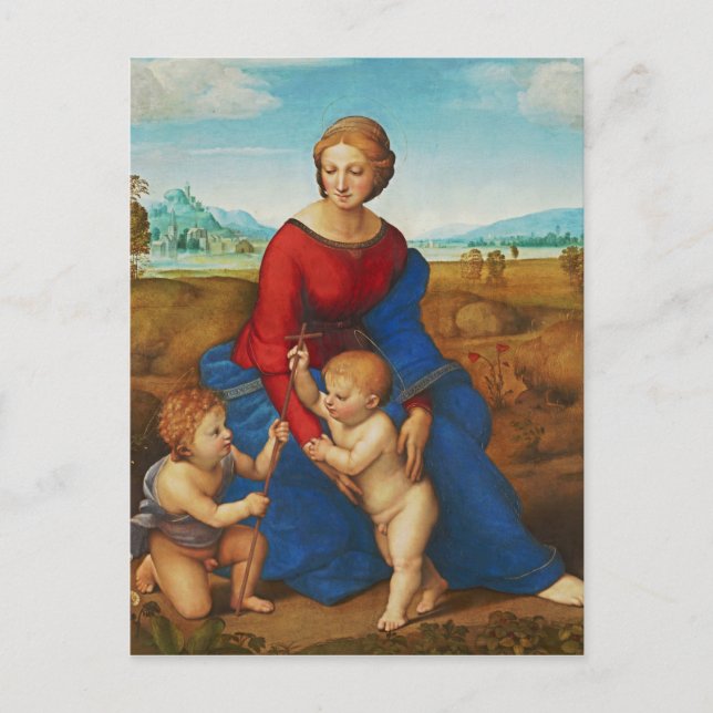 Carte Postale Raphael : Madonna dans le pré (Devant)