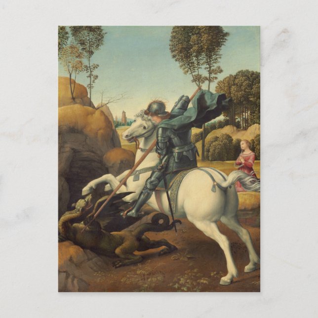 Carte Postale Raphael - Saint Georges et le Dragon (Devant)