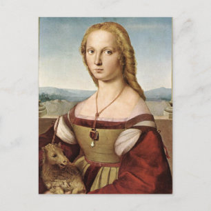 Carte Postale Raphael Sanzio - Madame With une licorne