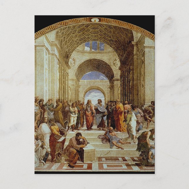 Carte Postale Raphael's "The School of Athens" (vers 1511) (Devant)