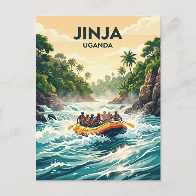 Carte Postale Rapides du Nil Blanc, Jinja Ouganda (Devant)