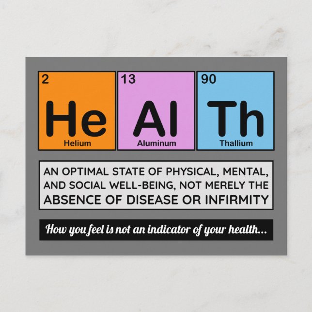 Carte Postale Rappel de chiropratique Les Éléments de Santé (Devant)