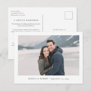 Carte Postale Rappel de date limite de réponse pour un mariage m