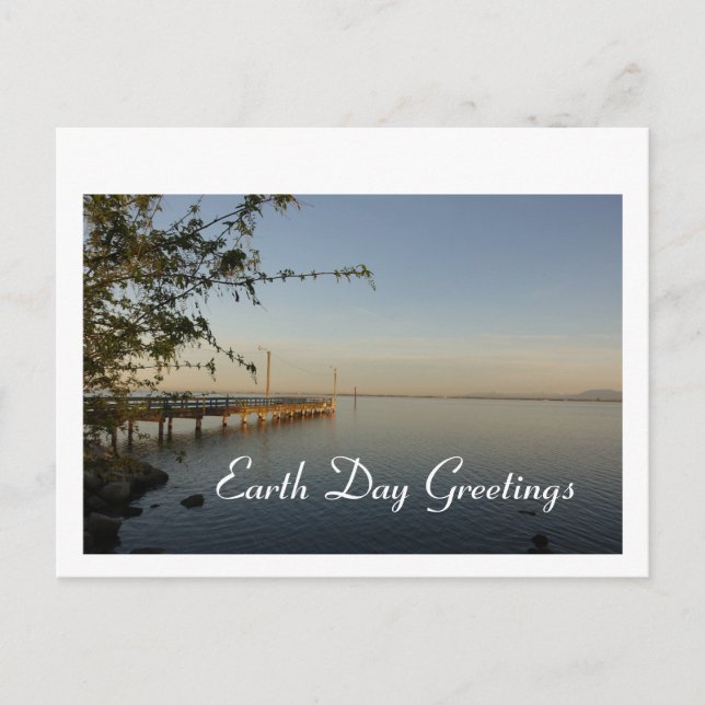 Carte Postale Rappel de la Journée de la Terre sur la plage et l (Devant)