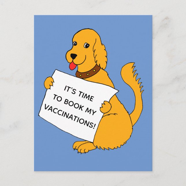 Carte Postale Rappel de la vaccination contre le chien de chirur (Devant)