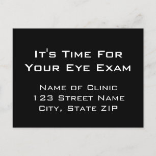 Carte Postale Rappel De Rendez-Vous À L'Examen Oeil De La Cliniq