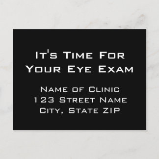 Carte Postale Rappel De Rendez-Vous À L'Examen Oeil De La Cliniq