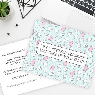 Carte postale Rappel de rendez-vous dentaire
