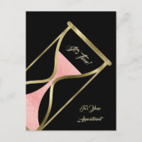 Rappel de rendez-vous Glitzy Rose Gold Hourglass