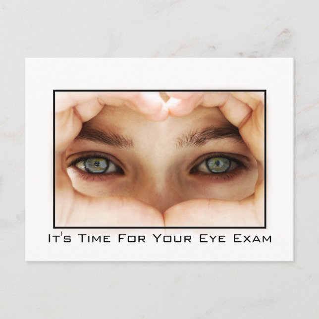 Carte Postale Rappel de rendez-vous pour l'examen des yeux (Devant)