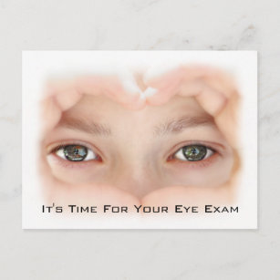 Carte Postale Rappel de rendez-vous pour l'examen ophtalmologiqu
