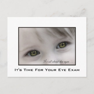 Carte Postale Rappel de rendez-vous pour l'examen ophtalmologiqu