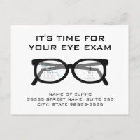Rappel de rendez-vous pour un examen de la vue ave