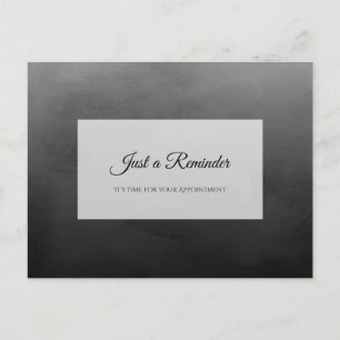 Carte Postale Rappel de rendez-vous professionnel simple en noir