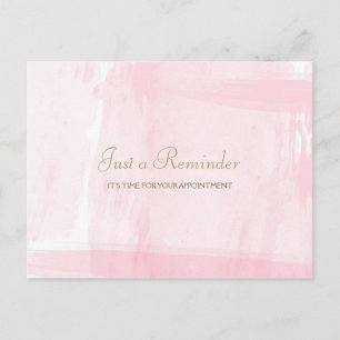 Carte Postale Rappel de rendez-vous simple en or rose