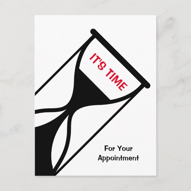 Carte Postale Rappel de rendez-vous Verre simple et générique (Devant)