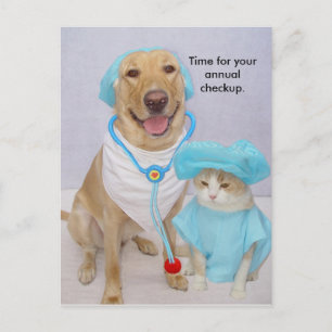 Carte Postale Rappel de vérification de l'vétérinaire