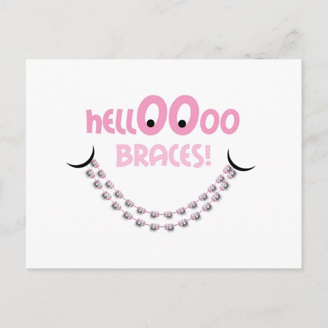 Carte Postale Rappel Orthodontique Rendez-vous Braces (Devant)
