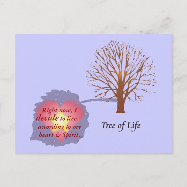 Carte Postale Rappel quotidien - Arbre de vie (Devant)