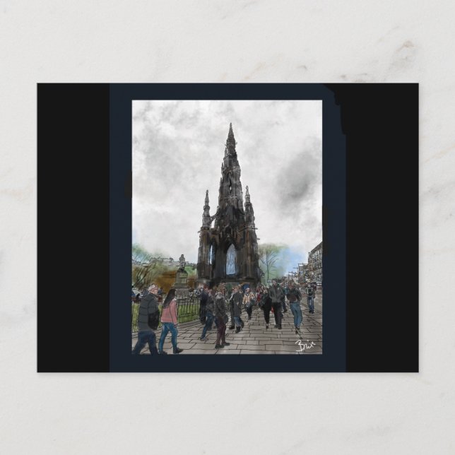 Carte Postale Rappelez-vous au monument écossais Edimbourg, Ecos (Devant)