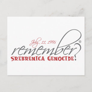 Carte Postale rappelez-vous le génocide de srebrenica