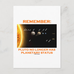 Carte Postale Rappelez-vous : Pluto n'a plus le statut planétair