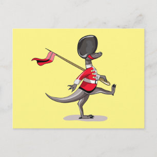 Carte Postale Raptor Habillé En Garde Britannique.