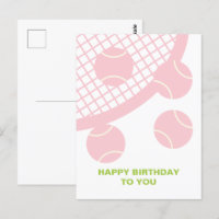 Raquette de tennis rose moderne Joyeux Anniversair