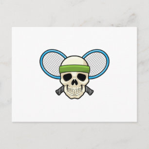 Carte Postale Raquette de tennis Skull Tennis