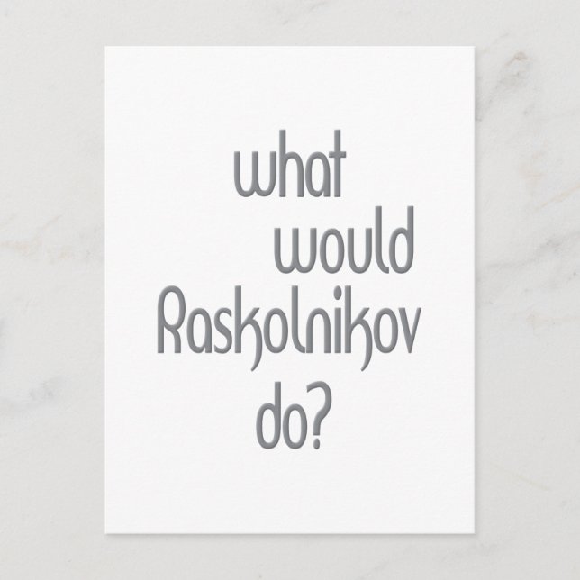 Carte Postale Raskolnikov (Devant)