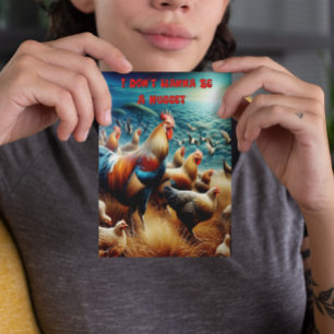 Carte Postale Rassemblement de plumes : Les poulets errants dans