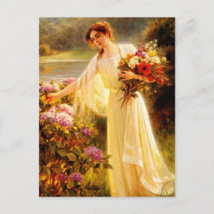 Carte Postale Rassembler les fleurs