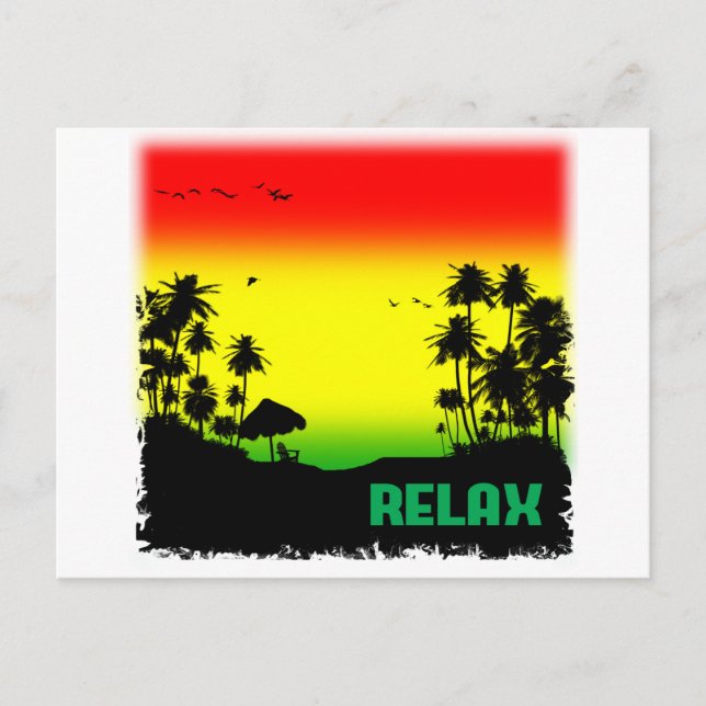 Carte Postale rasta de relaxation (Devant)