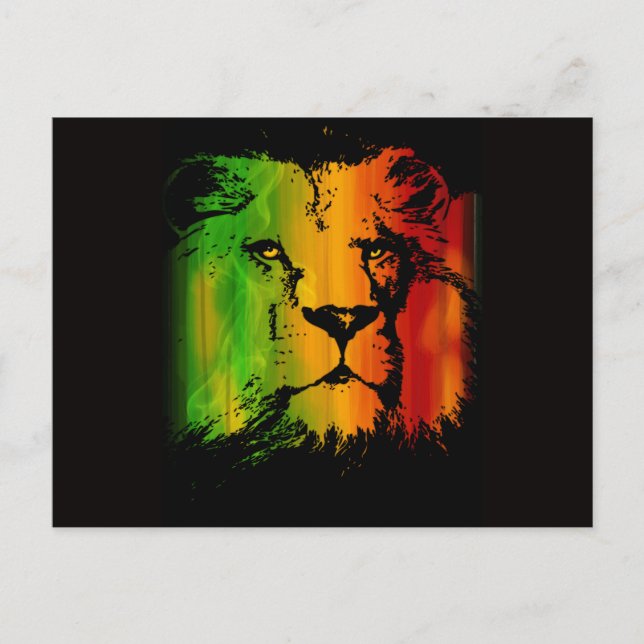 Carte Postale Rasta Lion (Devant)