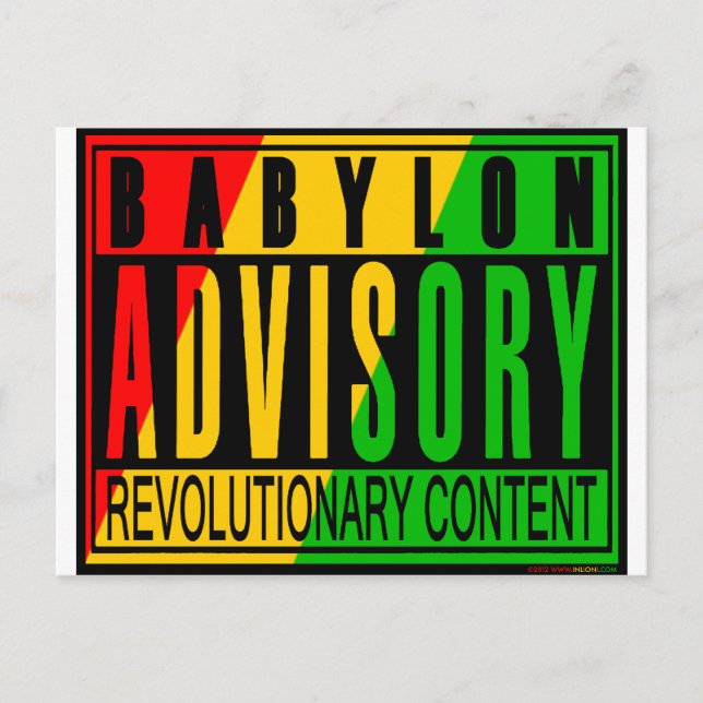 Carte Postale RASTA reggae (Devant)