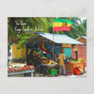Carte Postale Rasta Veggie Stand à Caye Caulker, Belize Postcard