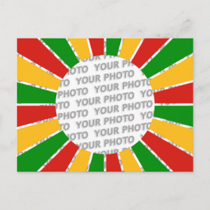 Carte Postale RASTAFARI BOUTON DRAGON RAYS + votre signe ou votr