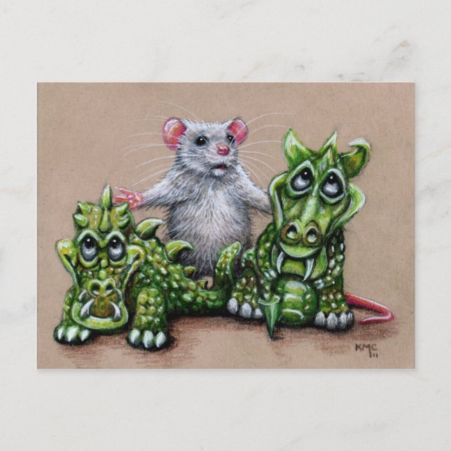 Carte postale Rat and Dragons (Devant)